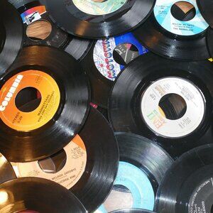 25 Records 7-Inch Bulk Records Genuine Vintage 45 RPM Vinyl